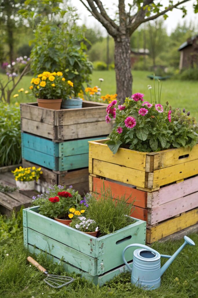 old boxes new planters