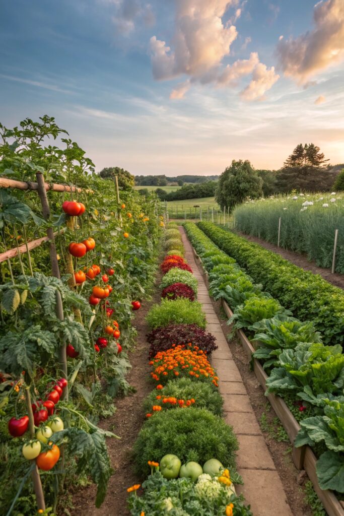 growing colorful healthy plants