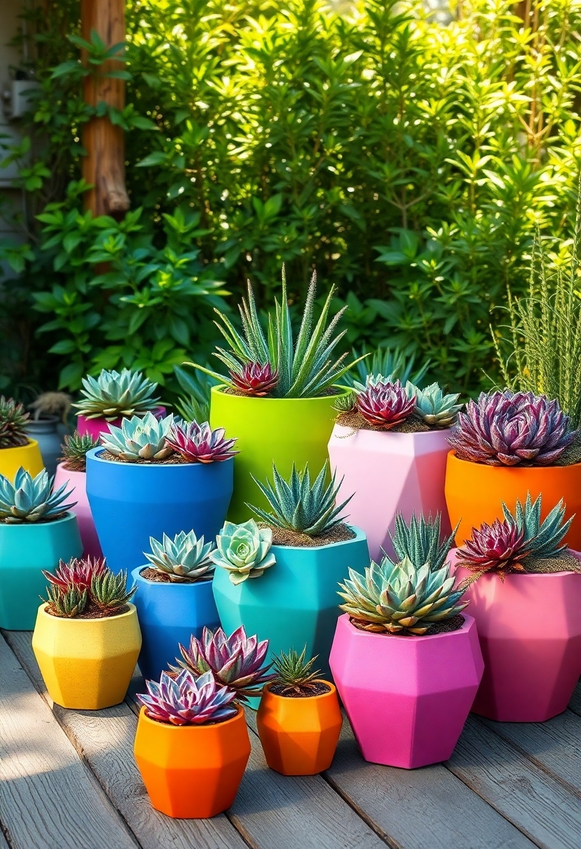 vibrant plant display boxes