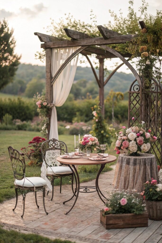 rustic outdoor seating options