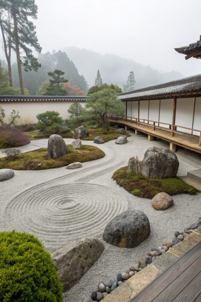 serenity of japanese gardens