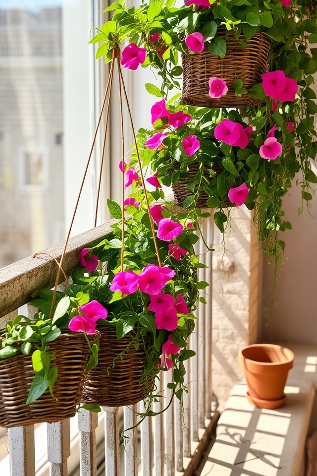hanging baskets deep greenery
