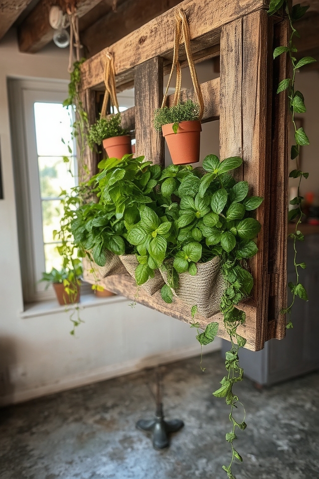 hanging pallet planters