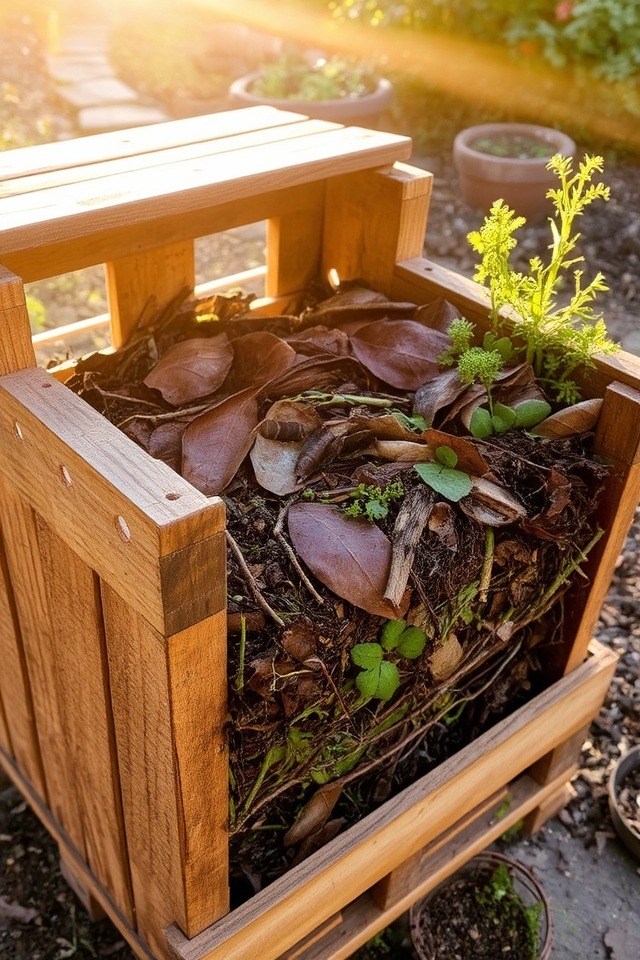 repurpose pallets compost system