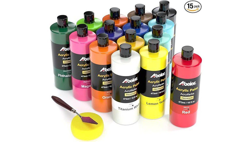 15 colors non toxic paint