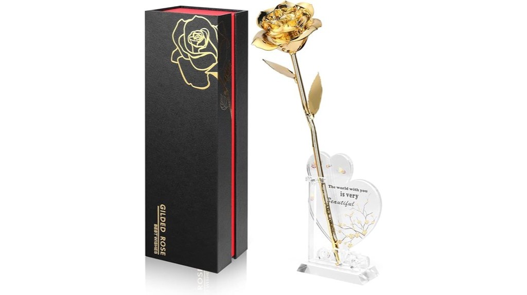 24k gold dipped rose