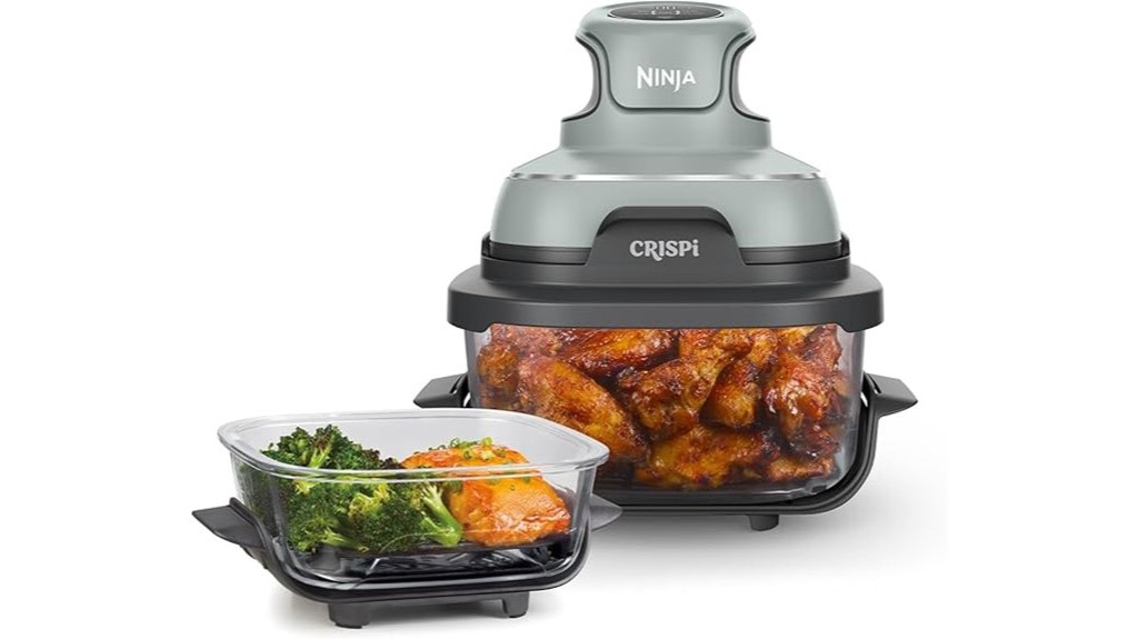 air fryer with glass