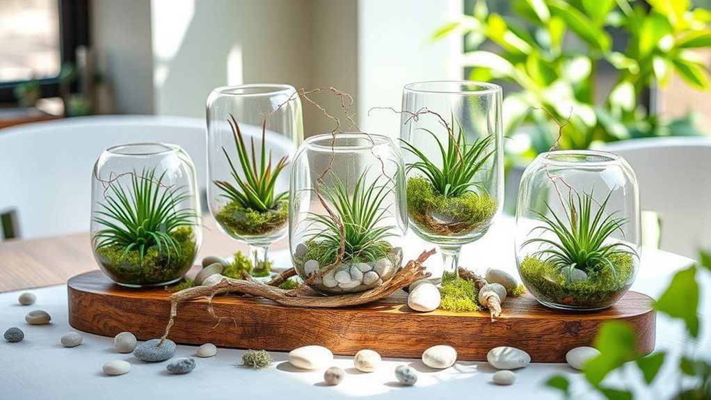 air plants decorative arrangement