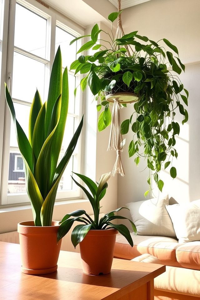 air purifying classroom plants