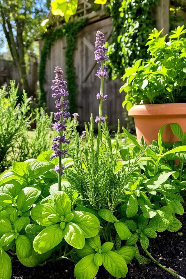 aromatic culinary herb garden