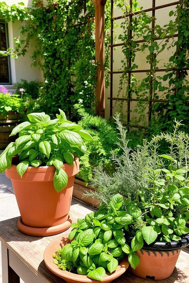 aromatic herbs enhance courtyards