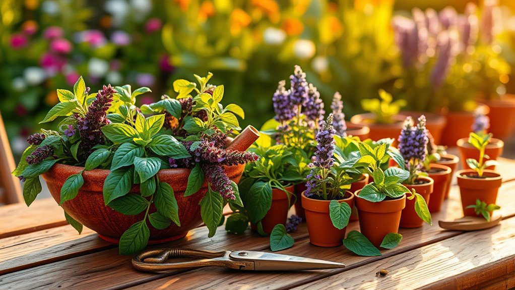 aromatic herbs enhance gardens