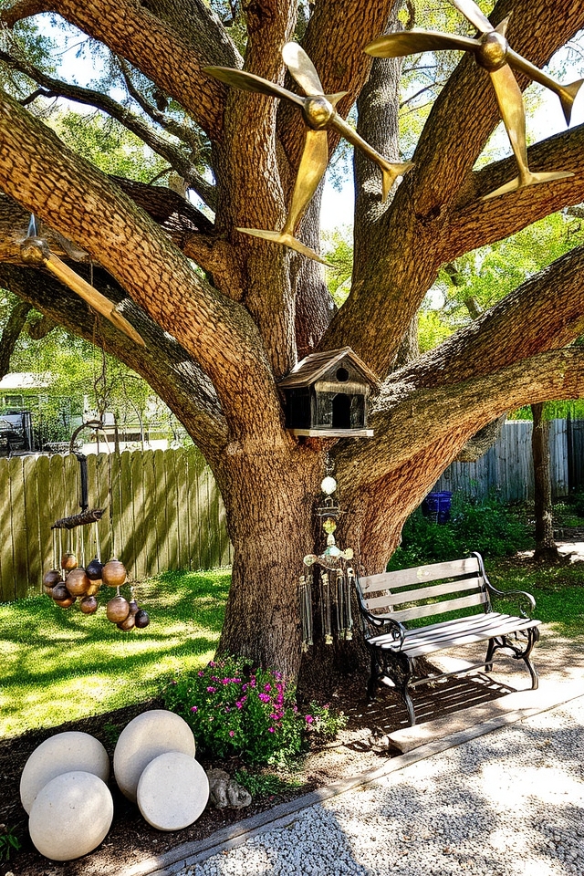 artful recycled garden sculptures