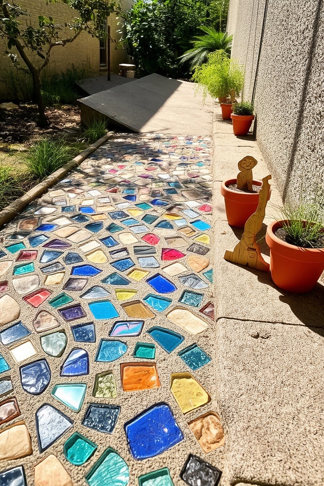artistic mosaic pathways design