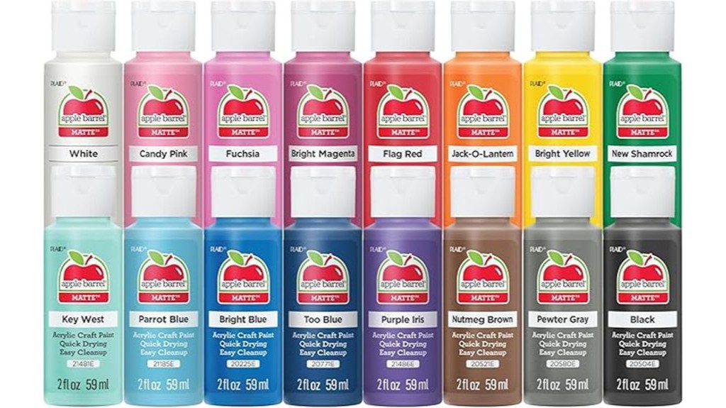 assorted acrylic craft paints