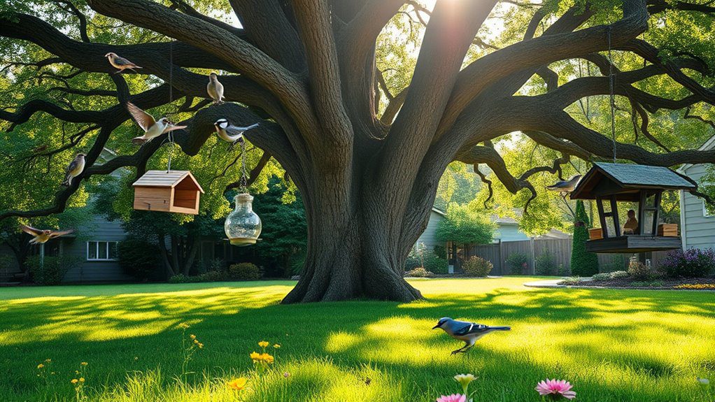 attract local birds visually