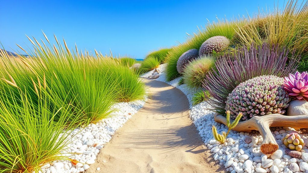 beachy pathway with decor
