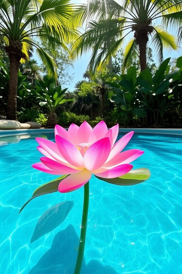 beautiful aquatic ecosystem plant