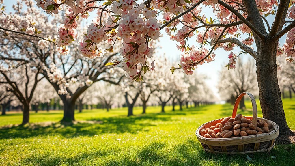 beautiful bountiful almond trees