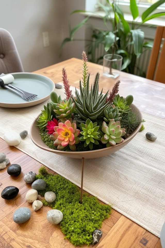 beautiful low maintenance succulent arrangement