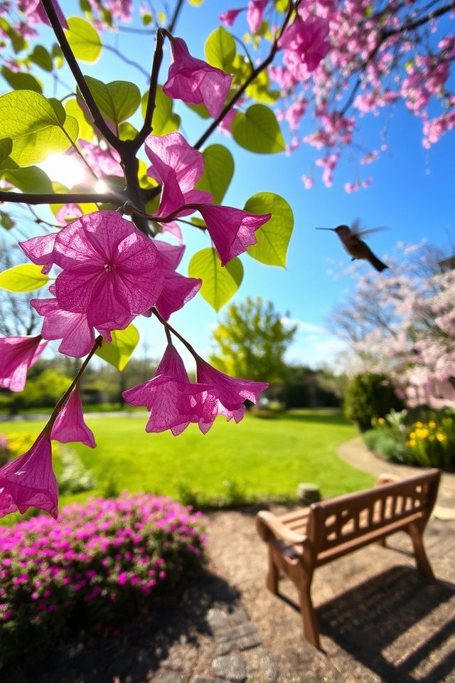 beautiful spring flowering tree