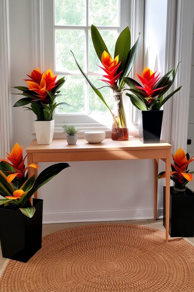 bold colorful bromeliads brighten spaces