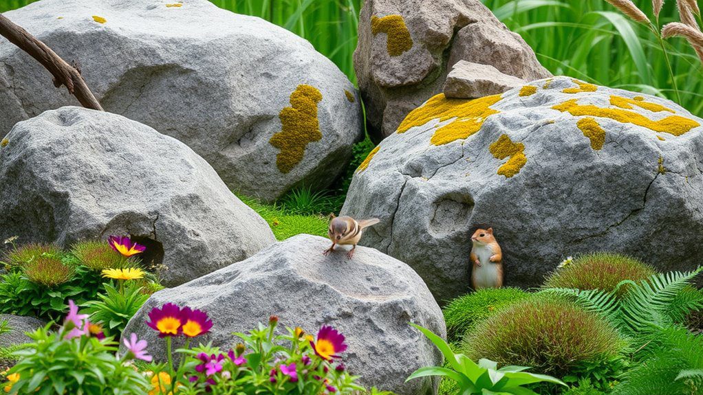 boulders promote wildlife habitats