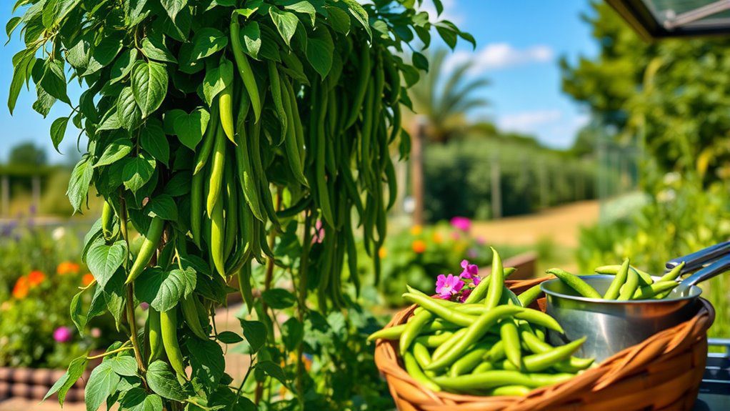 bountiful vertical garden beans