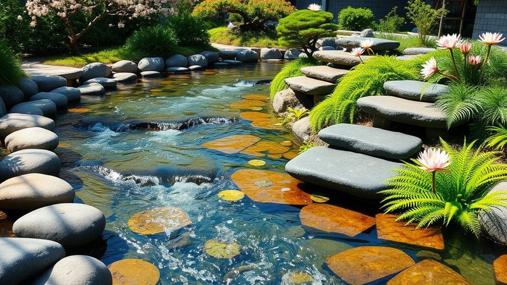 bubbling stream enhances tranquility