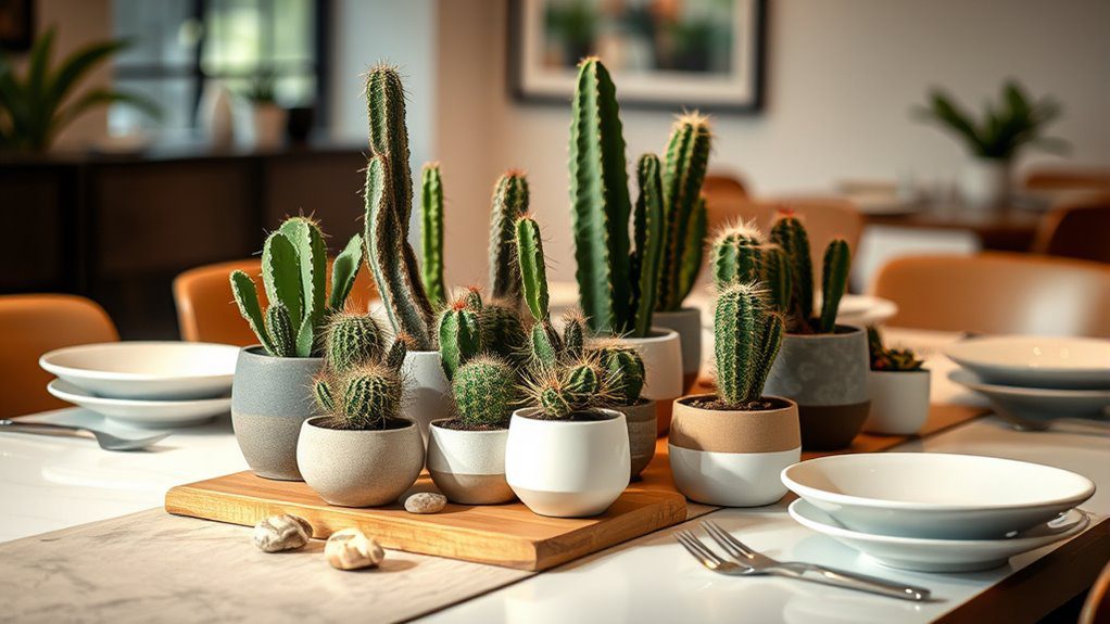 cacti modern centerpiece decor