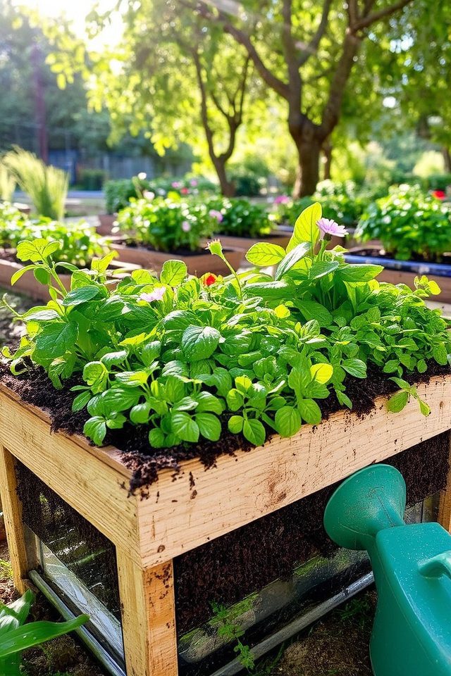 capillary action self watering beds