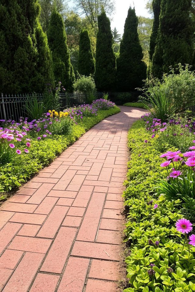 charming brick garden pathway