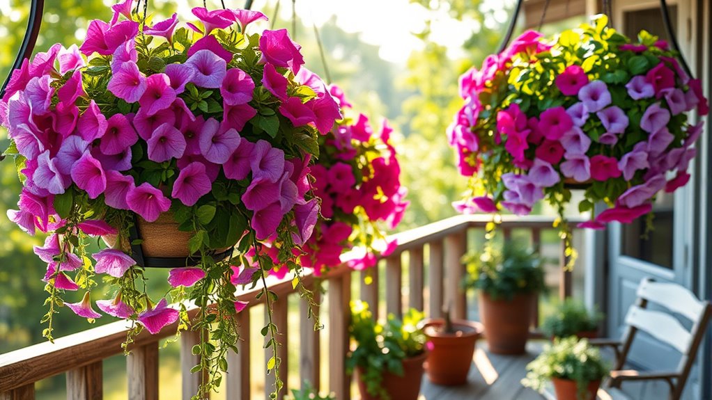 charming cascading flower displays