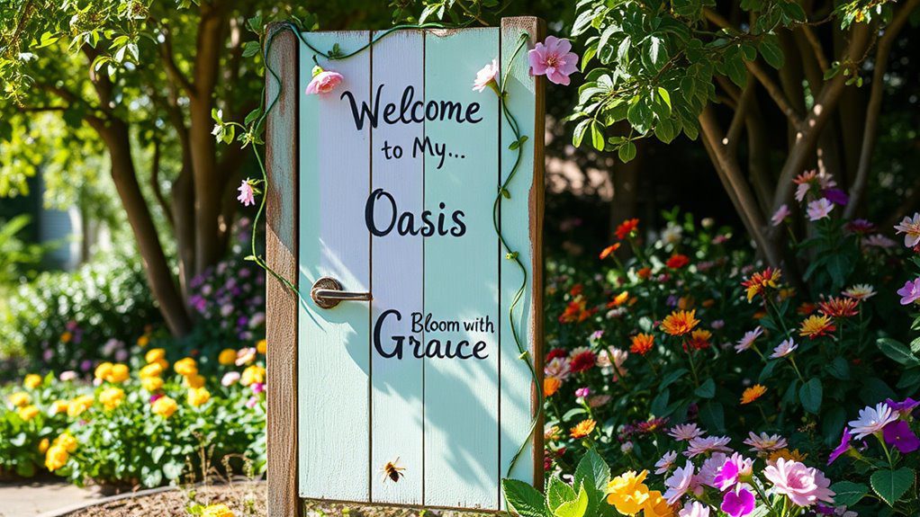 charming decorative garden sign