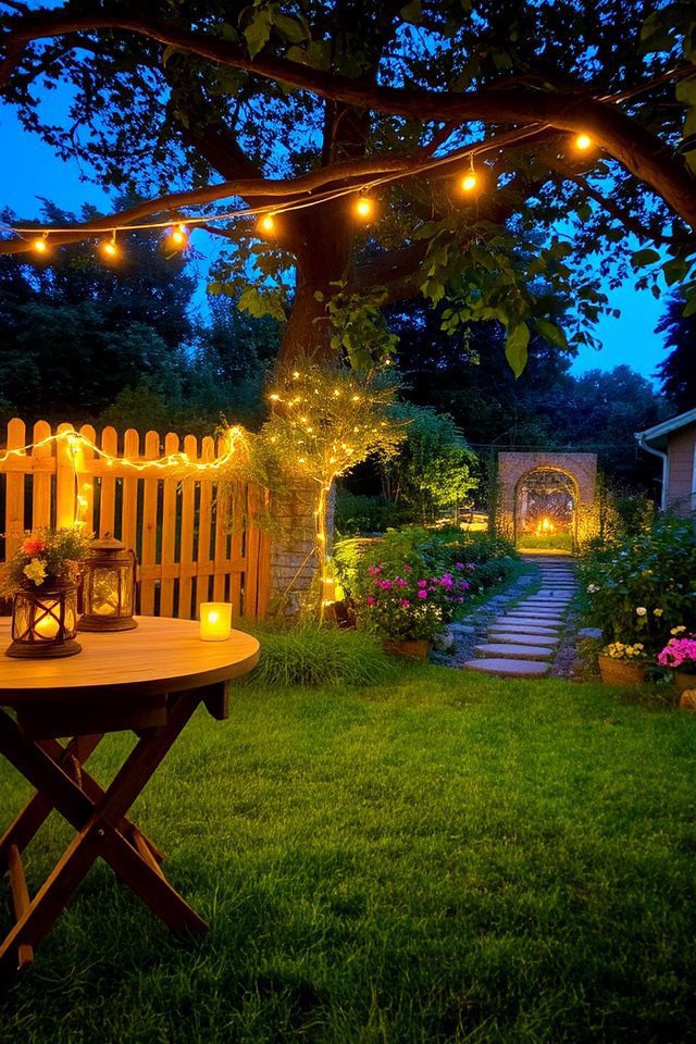 charming outdoor evening ambiance