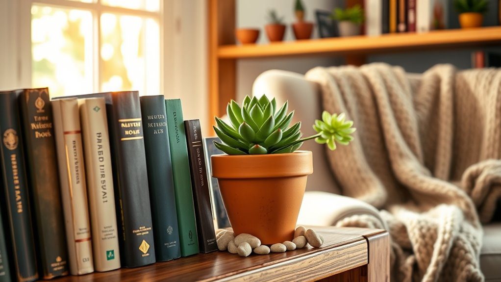 charming plant themed bookends