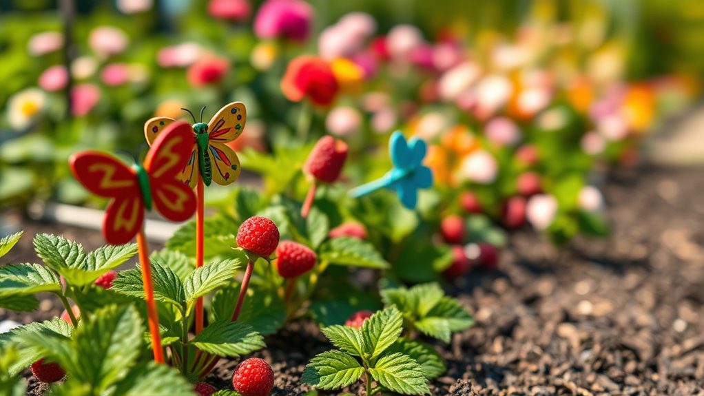 charming raspberry garden decor