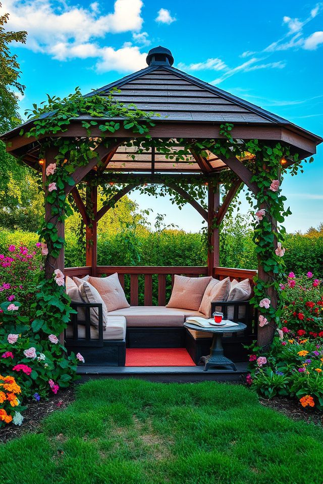 charming reading nook outdoors
