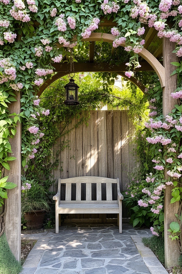 charming rustic garden entrance