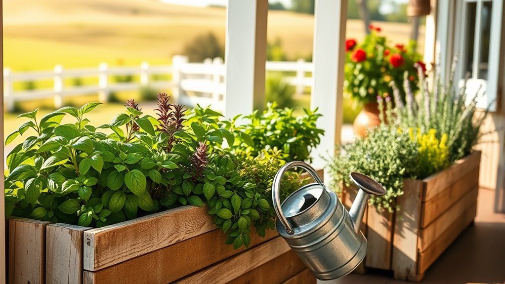 charming rustic herb gardening