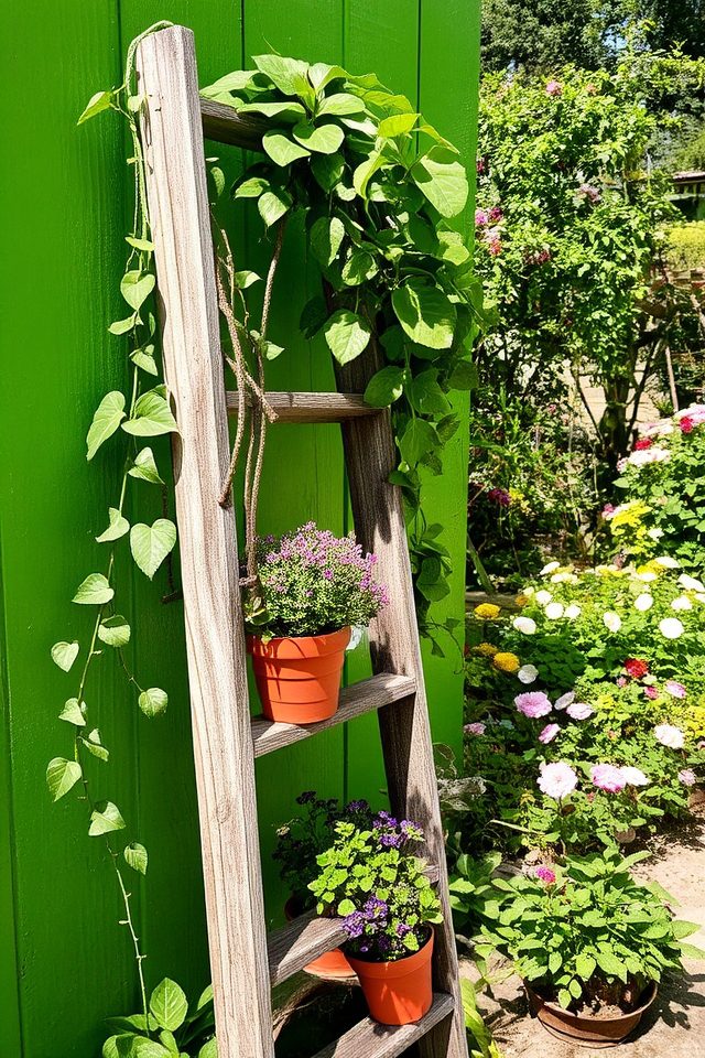 charming rustic ladder fence