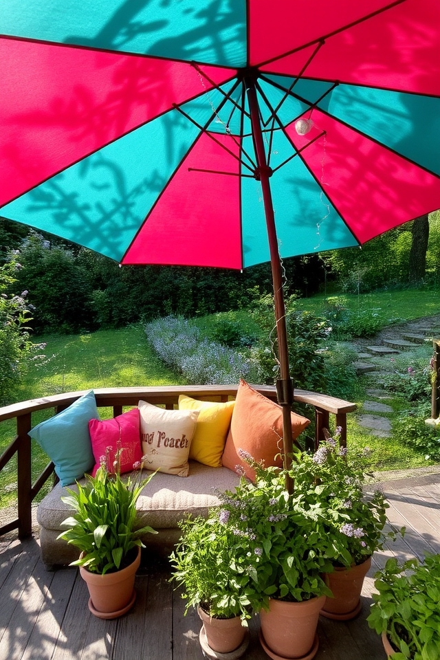charming shaded garden nook