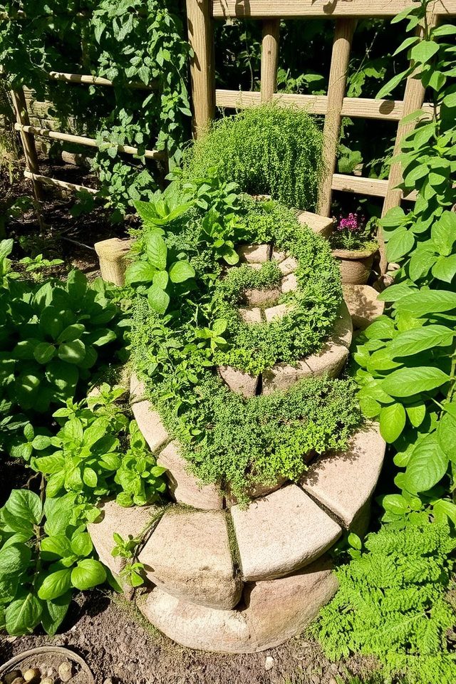 charming space efficient herb spiral