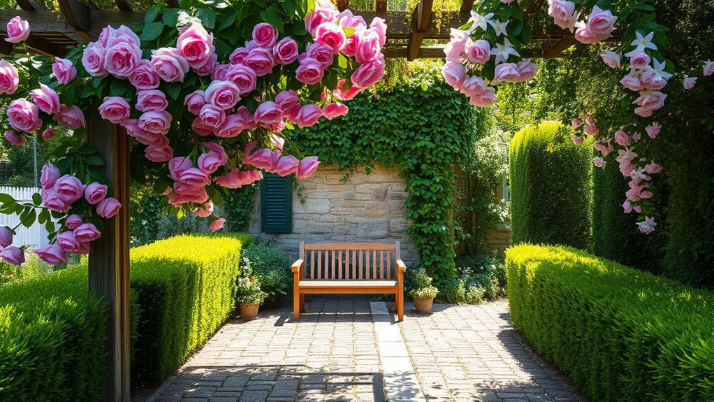 charming trellis for climbing plants