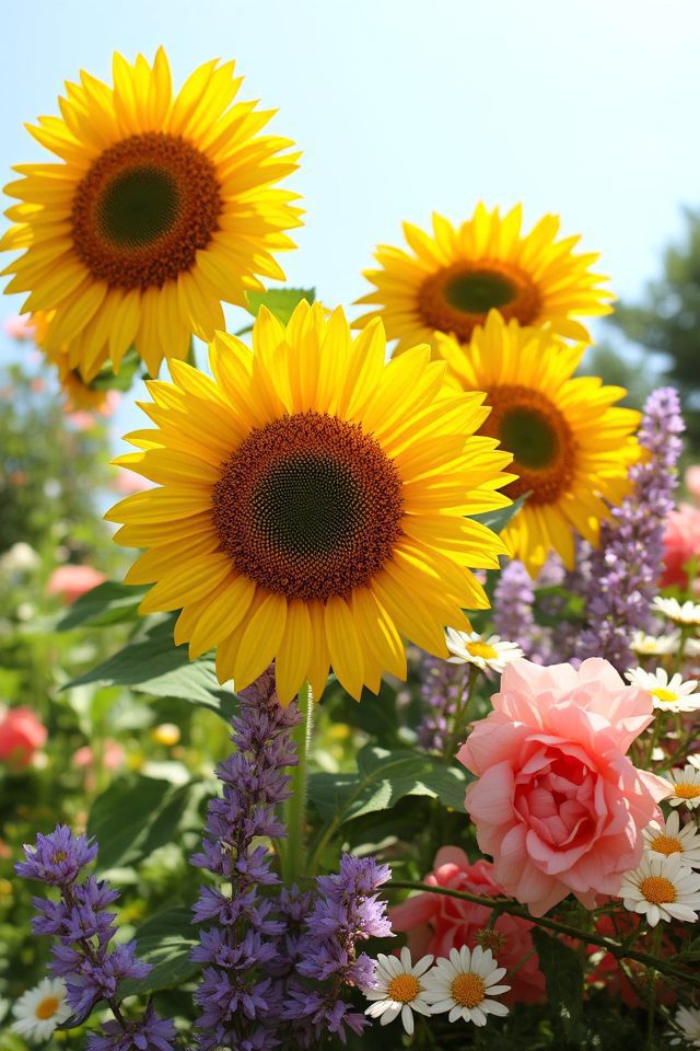 cheerful sunflowers for celebrations