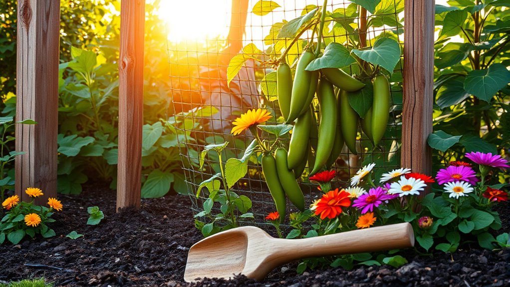 climbing bean support structure