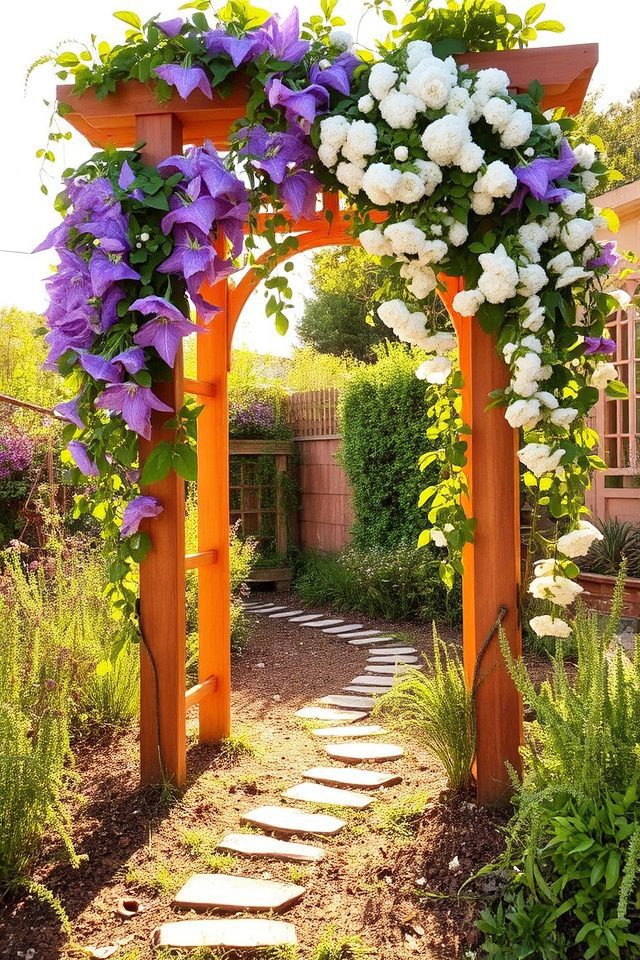 climbing plants on trellis
