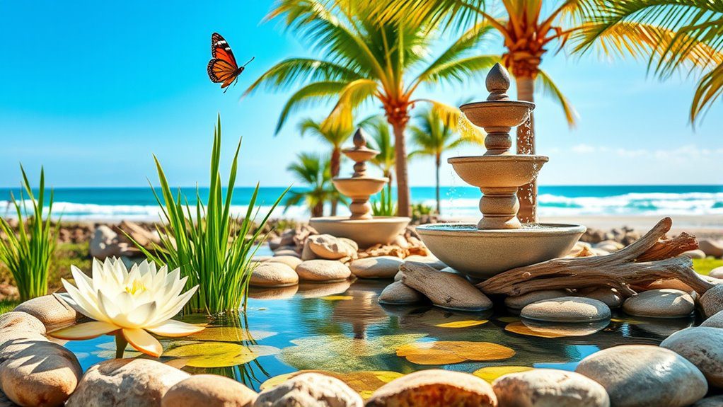 coastal garden water feature