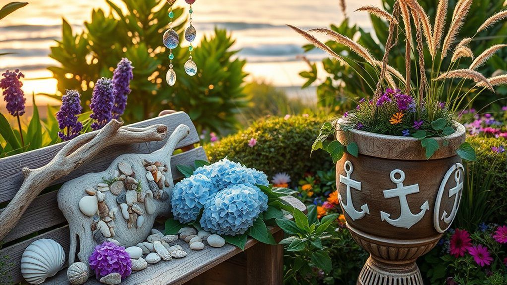 coastal inspired garden decor