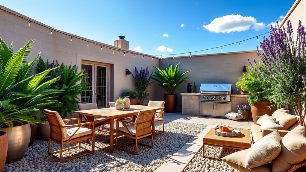 cohesive courtyard design theme